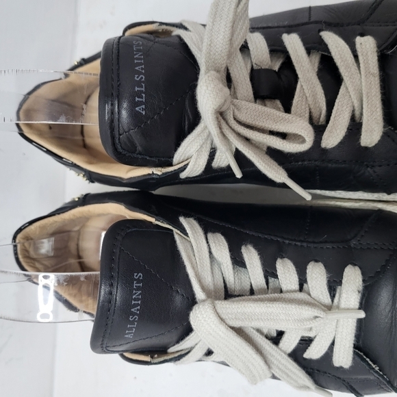 All Saints Sheer Leather Low Top Trainers Size 8 - Picture 8 of 11